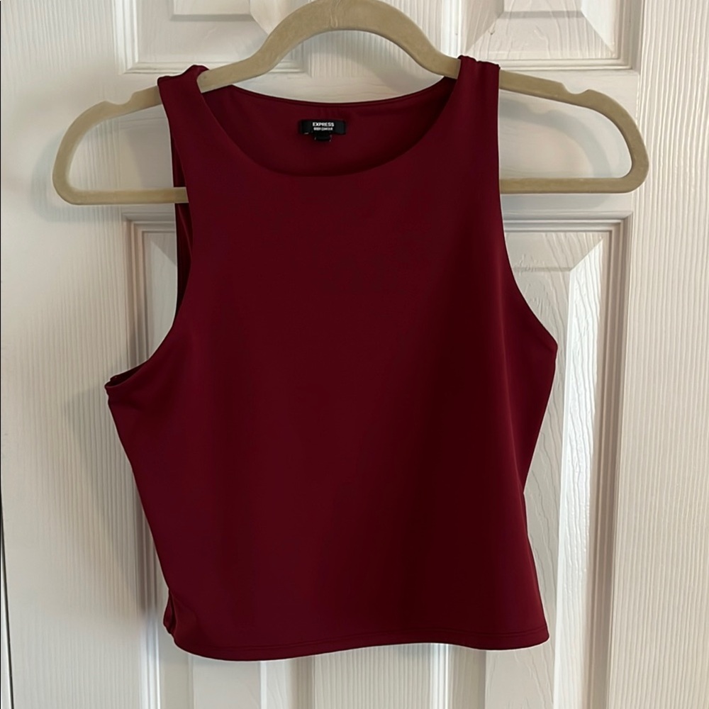 Body Contour High Compression High Neck Cropped Tank